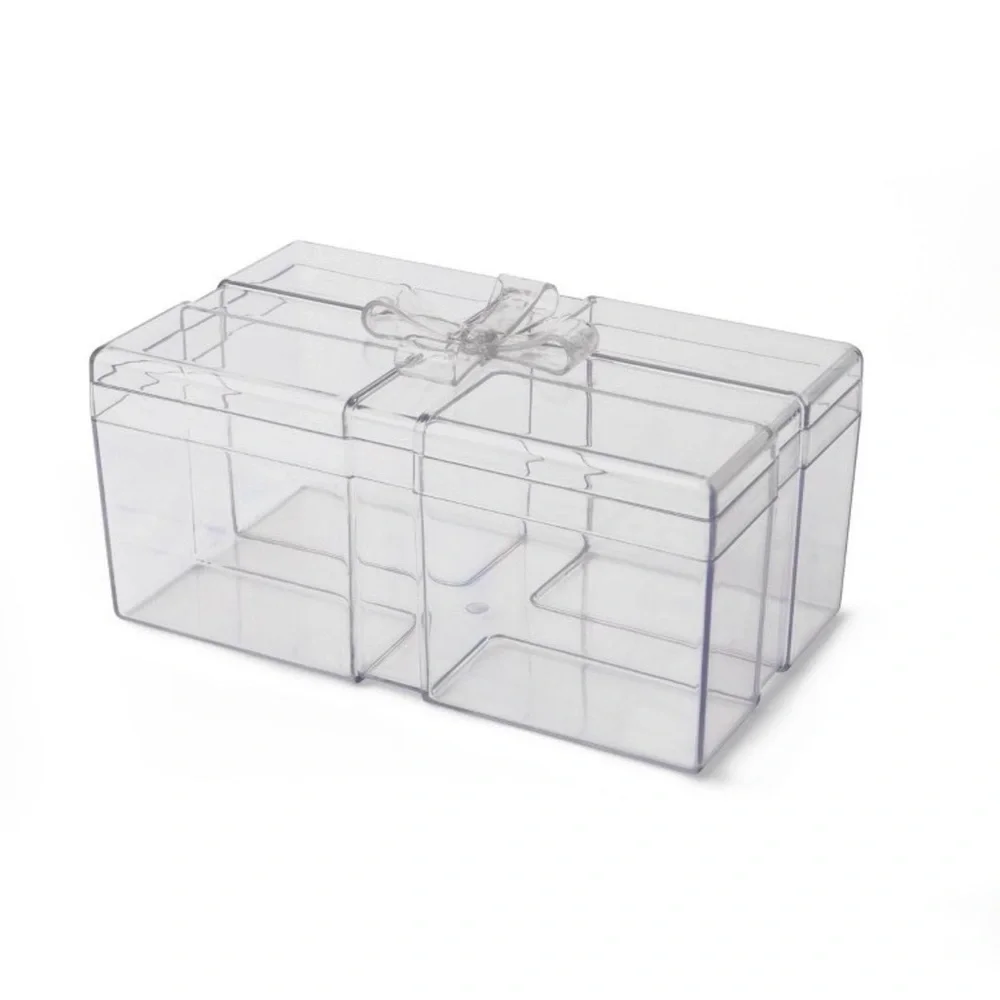 CLEAR ACRYLIC BOW GIFT BOX